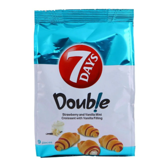 Double Strawberry and Vanilla Croissant with Vanilla Filling in Qatar