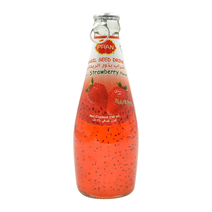 Strawberry Flavour Basil Seed Drink in Qatar
