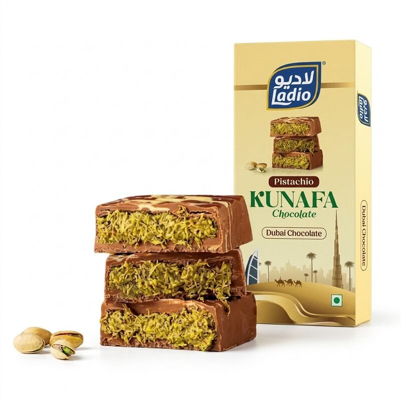 LADIO PISTACHIO KUNAFA CHOCOLATE (DUBAI CHOCOLATE) IN QATAR