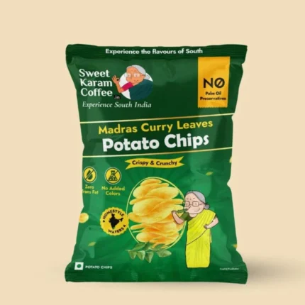 SWEET KARAM COFFEE MADRAS CURRY LEAVES POTATO CHIPS IN QATAR